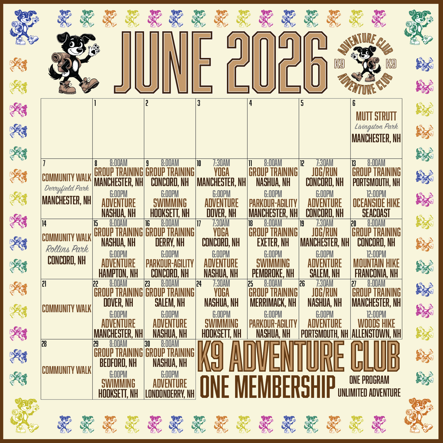 K9 Adventure Club - Monthly Membership