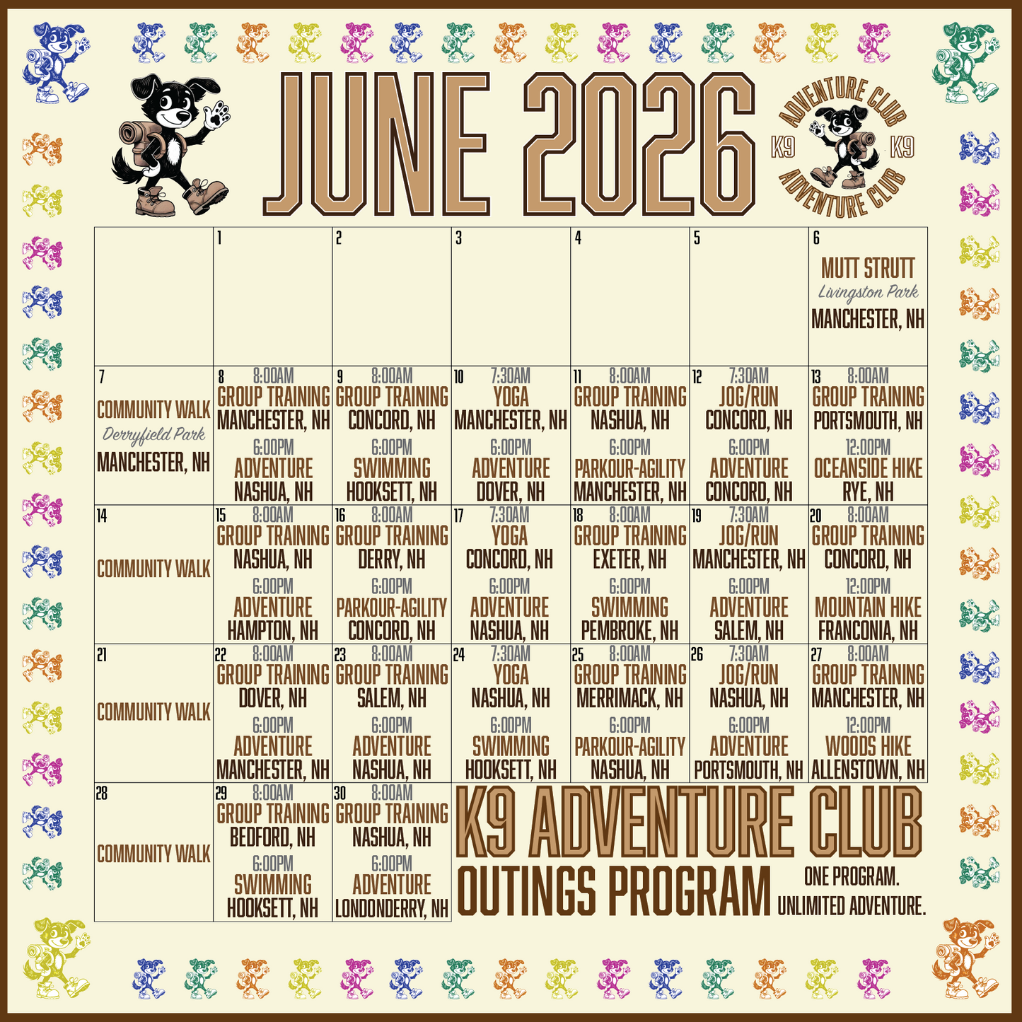 New Hampshire Outings Schedule & Reservations