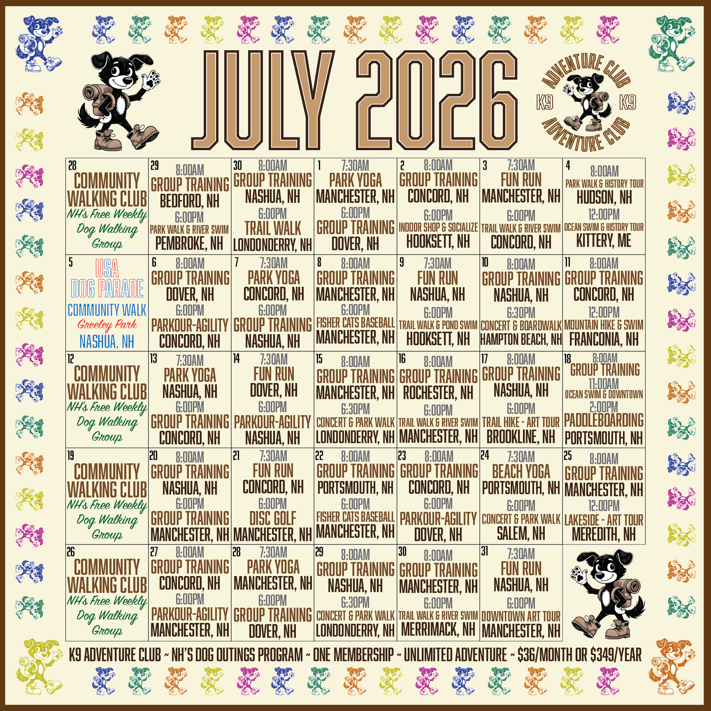 K9 Adventure Club - Yearly Membership
