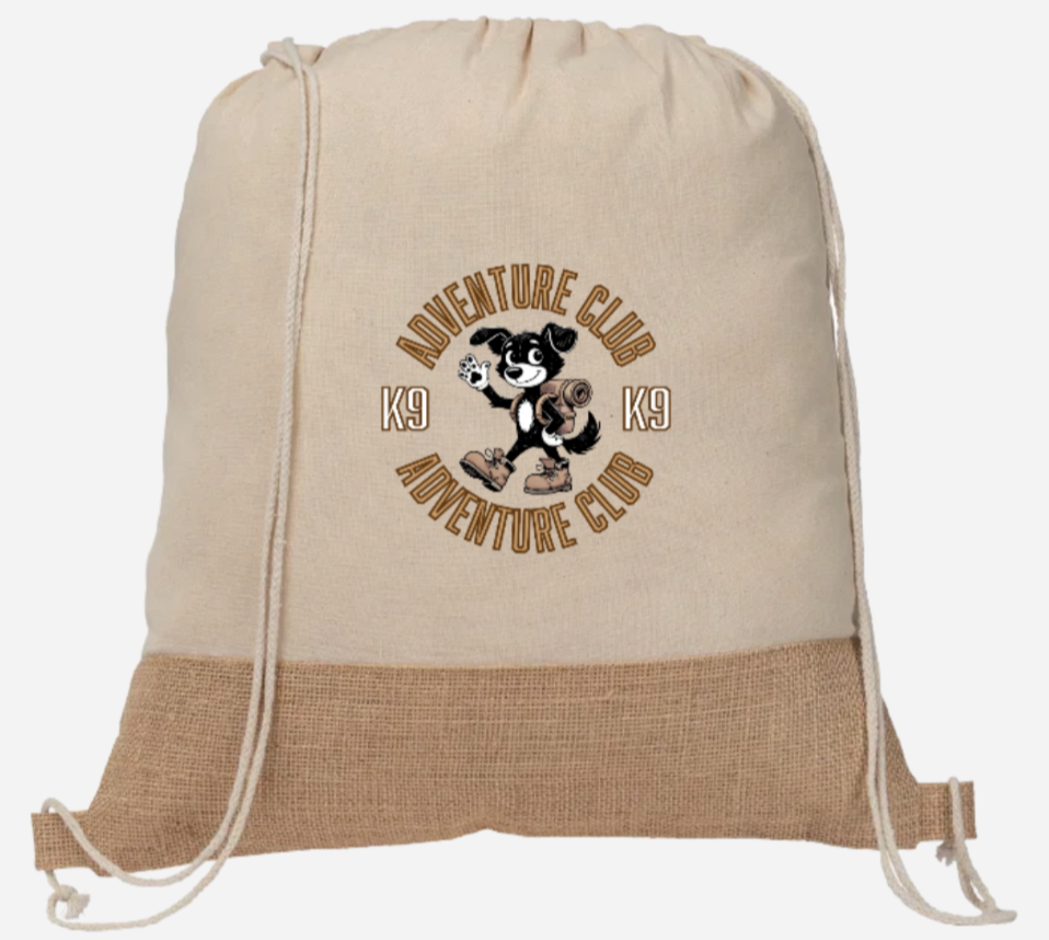 K9 Adventure Club Drawstring Bag